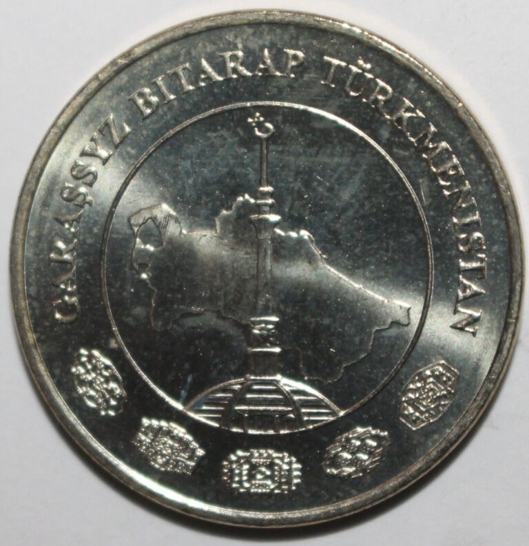 Read more about the article Turkmenistan 20 Teňňe Coin 2009 KM# 99 Map Independence Twenty Tenne Tenge