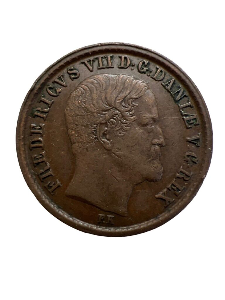 Read more about the article 1853 Denmark Frederik VII 1 Rigsbankskilling Coin