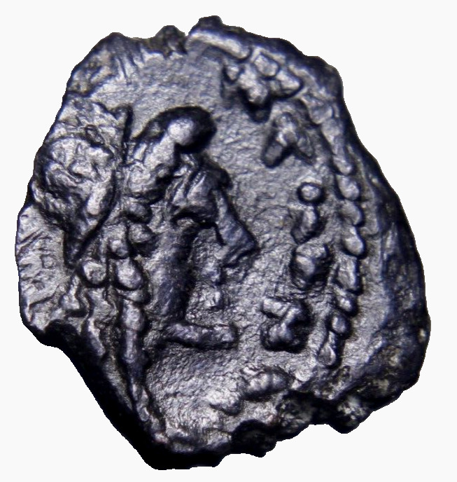 Read more about the article RARE Kingdom of Cyrenaica Kyrenaika Ptolemy V 12mm Goddess Libya Chalkous Coin