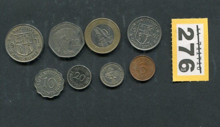 Read more about the article Lot of   8 coins of    Mauritius