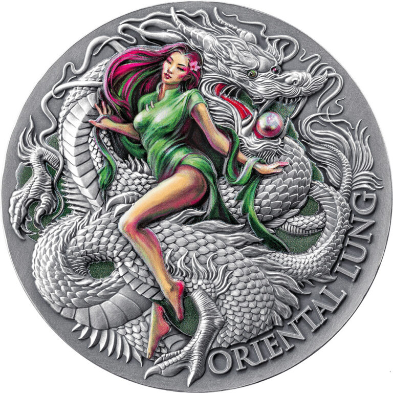 Read more about the article 2024 Cameroon Dragonology Oriental Lung 2 oz Silver Antiqued High Relief Coin