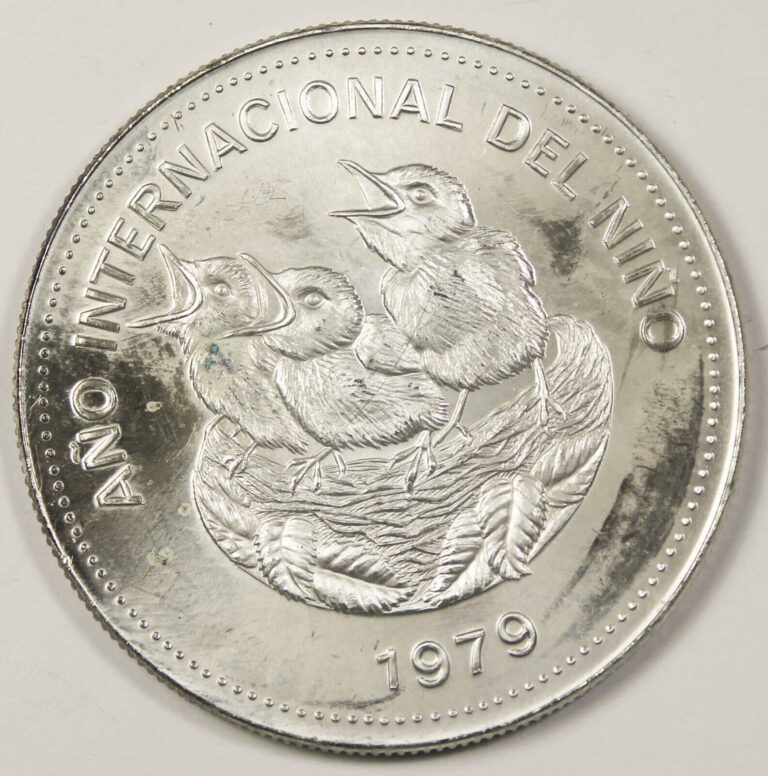 Read more about the article 1979 Costa Rica 100 Colonies Year of the Child 1.0409 Oz Silver BU Coin KM#206