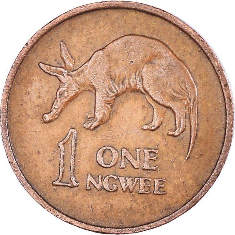 Read more about the article Zambia 1 Ngwee Coin | Kenneth Kaunda | Aardvark | 1968 – 1978