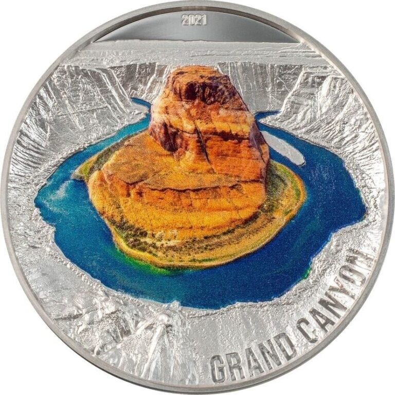 Read more about the article 2021 Palau Seven Natural Wonders Grand Canyon 3 oz Silver Colorized Coin