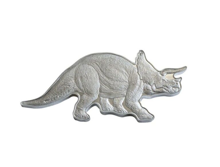 Read more about the article 2022 Solomon Islands Dinosaurs of North America Triceratops 2 oz Silver Coin