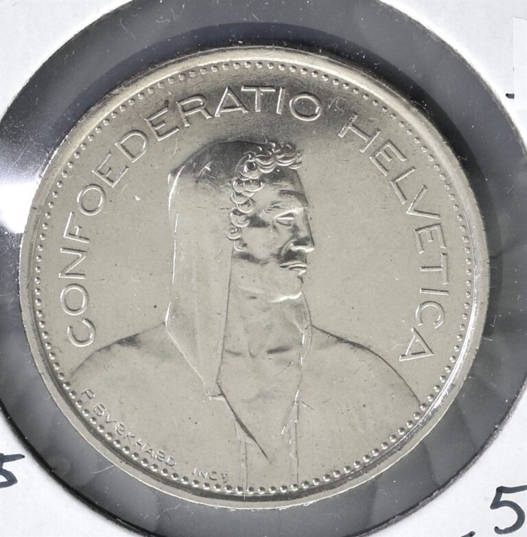 Read more about the article SWITZERLAND ~ 5 Francs Coin ~ 1976 ~ Nice AU ~ *M529
