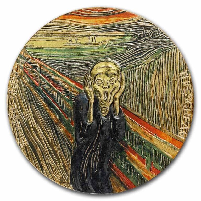 Read more about the article 2022 Republic of Ghana 2 oz Silver Edvard Munch – The Scream