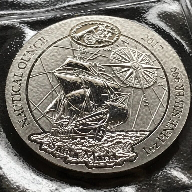 Read more about the article Rwanda 2017 Nautical Santa Maria 1 oz .999 BU Silver Coin in Mint Pack