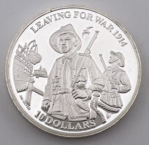 Read more about the article 2014 Silver Coin  $10 Kiribati Leaving for War 1914