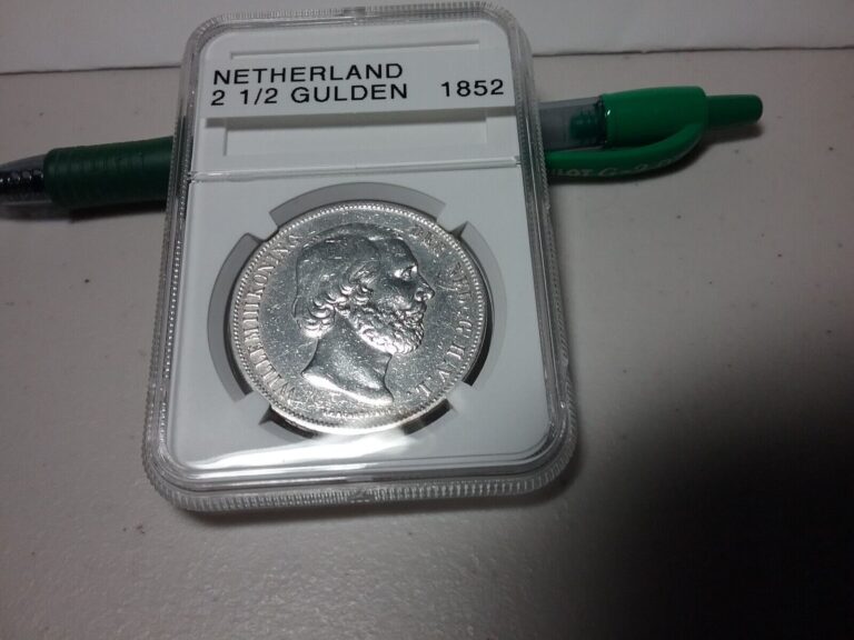 Read more about the article 1852 Netherlands 2 1/2 Gulden Silver Coin