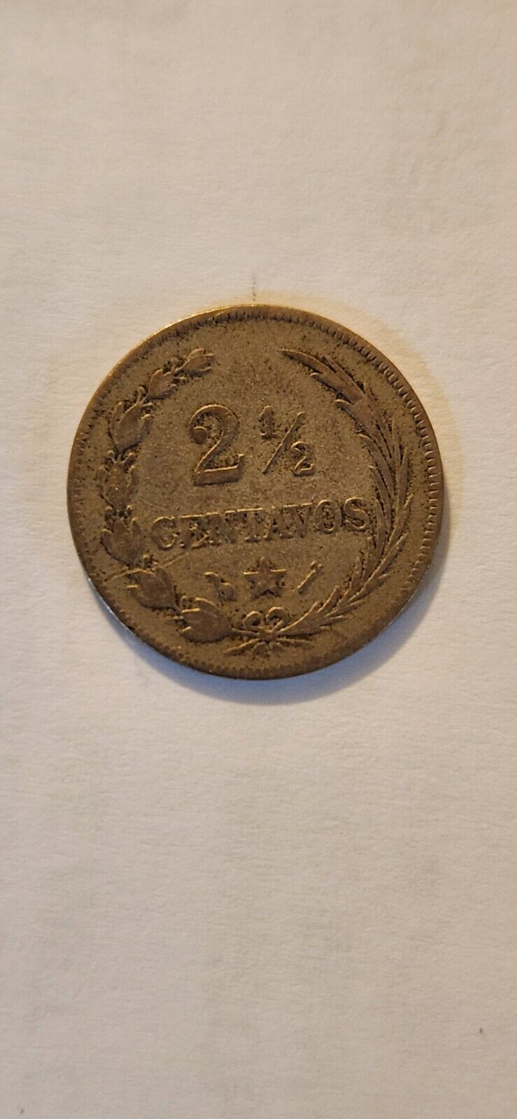 Read more about the article 1888A Dominican Republic 2 1/2 Centavos Nice  UNC. 1 Year Type CHN KM#7.3