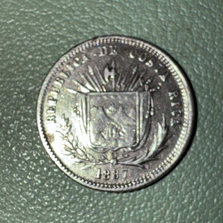 Read more about the article COSTA RICA 5 Centavos 1887 GW – Silver 0.750  AU