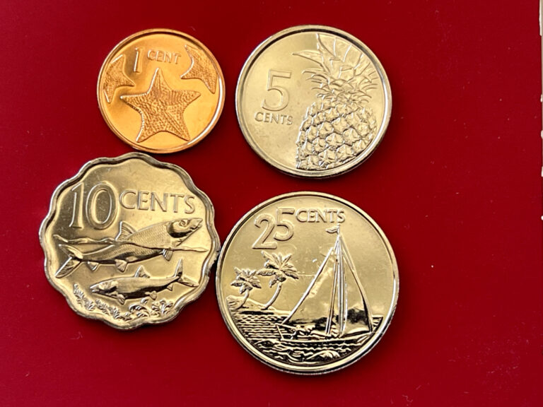 Read more about the article Bahamas 4 Pcs UNC Coins Set  1 5 10 25 Cents