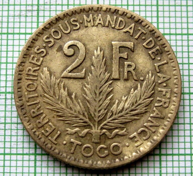 Read more about the article TOGO FRENCH MANDATE 1925 2 FRANCS – 1 coin – TOGO FRENCH MANDATE 1925 2 FRANCS