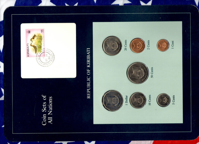 Read more about the article Coin Sets of All Nations Kiribati w/c All 1979 UNC $1 50 20 10 5 2 1 cent 21JA86