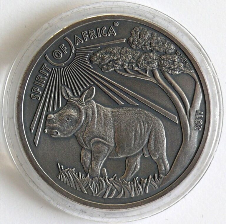Read more about the article Burkina Faso 1000 Francs 2017 Spirit of Africa – Rhinestone  1 Oz Silver