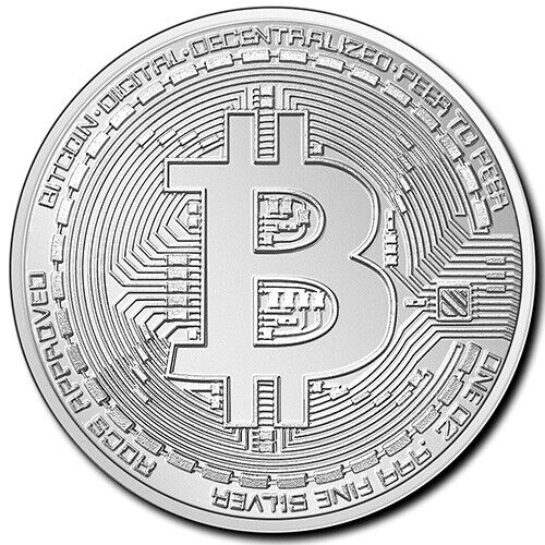 Read more about the article 2020 1 oz Republic of Chad Silver Crypto Series Bitcoin Coin