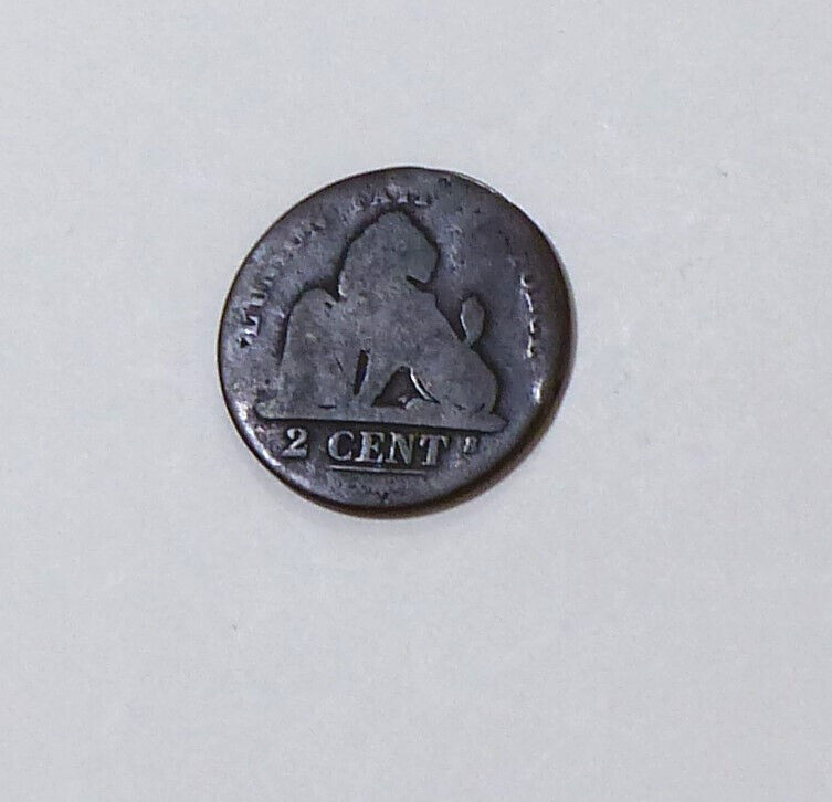 Read more about the article 1842 BELGIUM 2 CENT COIN KM #4.1