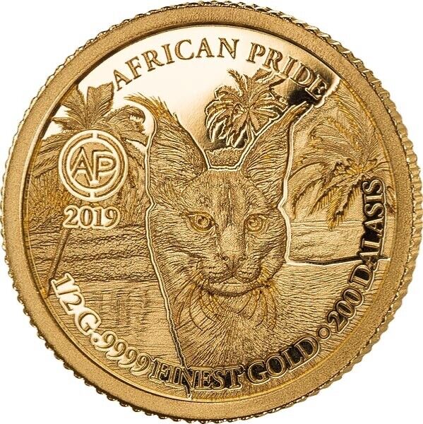 Read more about the article 2019 Gambia Caracal Wild Cat .9999 Gold Proof Coin African Fauna Wildlife WWF