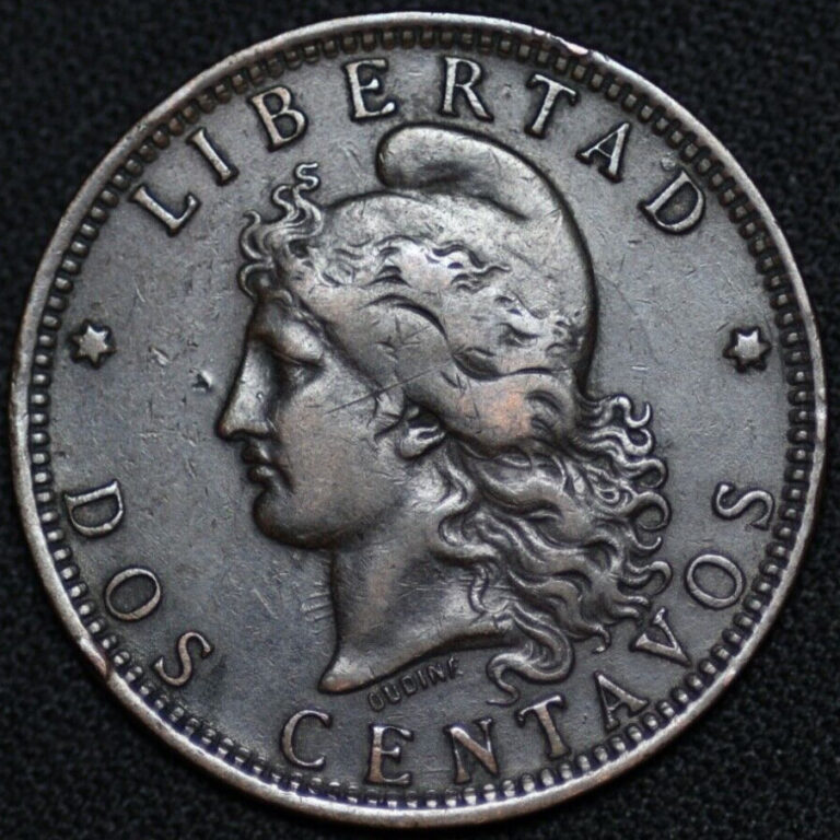 Read more about the article ARGENTINA ~ 1892 ~ 2 Centavos ~ Quality World Coin ☘️ V -#559 ☘️