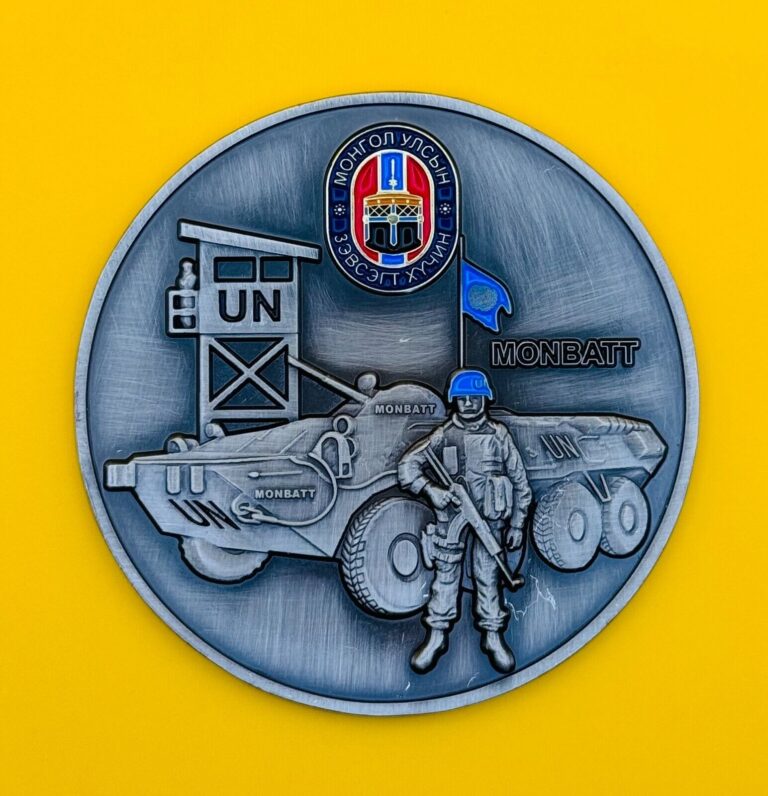 Read more about the article *RARE* Mongolian Army United Nations UN Peacekeeping South Sudan Challenge Coin