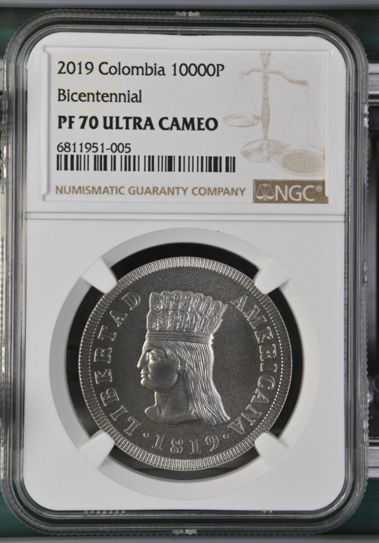 Read more about the article 2019 Colombia 10000P Bicentenial Of Independence NGC PF70 Ultra Cameo