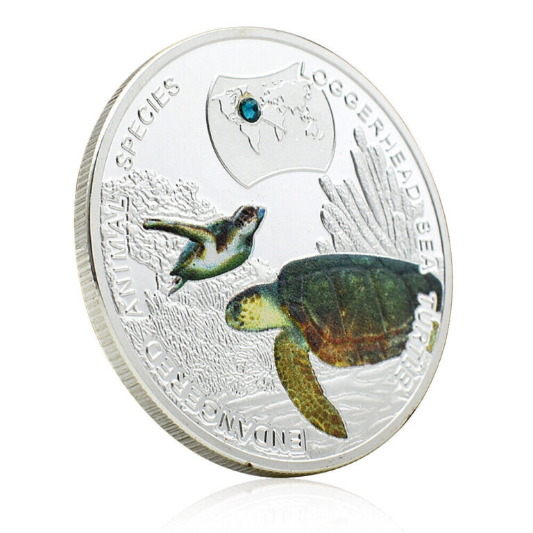 Read more about the article Endangered Animal Species Zambia Loggerhead Sea Turtle Silver Coin 1000 KWACHA