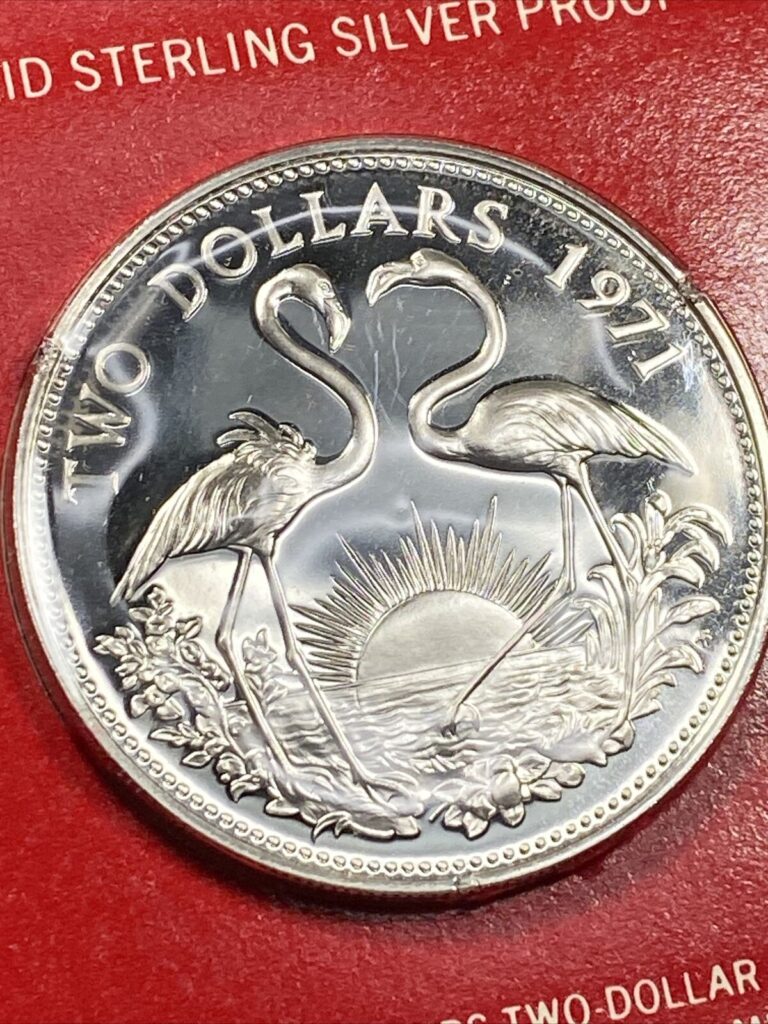 Read more about the article 1971 Bahamas $2 Proof Silver W Box/Coa Damaged Box Item 5411