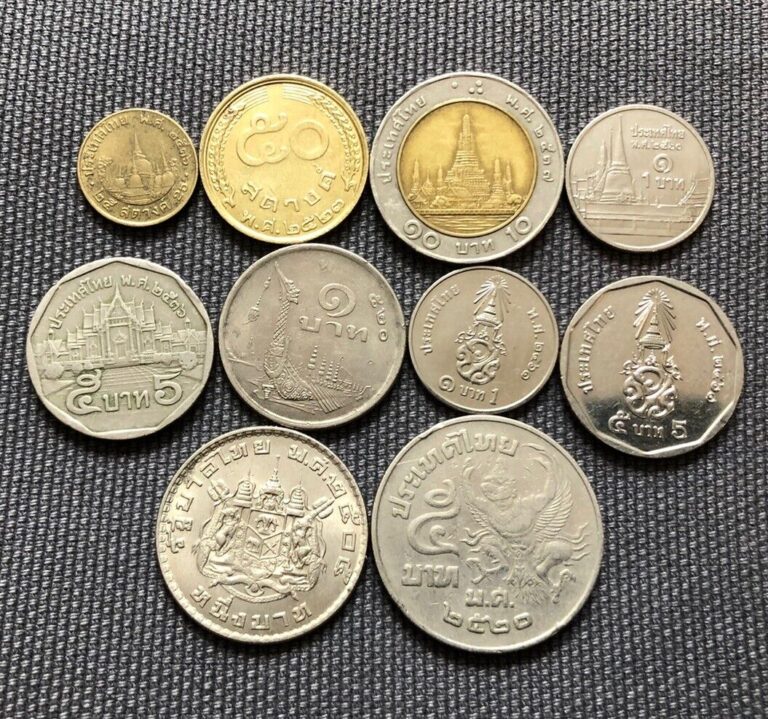 Read more about the article Thailand 🇹🇭 Lot Of 10  World Foreign Coins