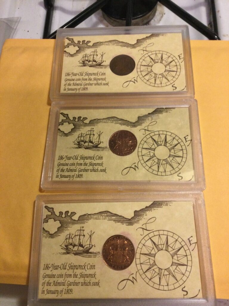 Read more about the article lot of 3 1808 India 10 Cash – Admiral Gardner Shipwreck Coins