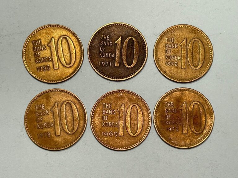 Read more about the article South Korea 6 Coins lot