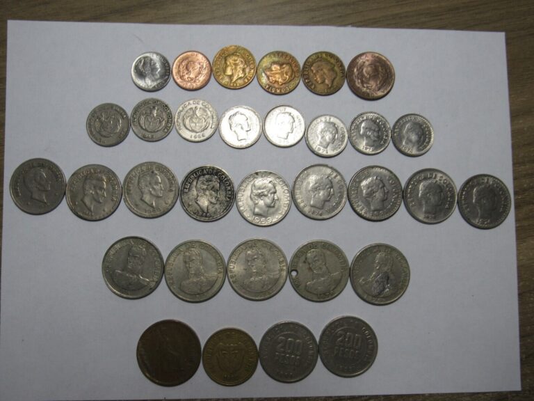 Read more about the article Lot of 32 Different Colombia Coins – 1952 to 1995 – Circulated