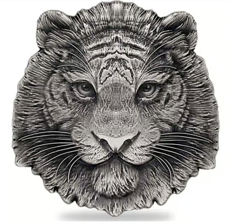 Read more about the article TIGER Hi Releif Shaped 1 Oz Silver Coin 5000 Francs Chad 2022