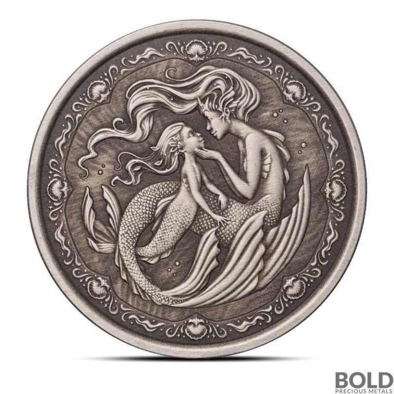 Read more about the article Presale 2023 1 oz Samoa Mermaid Mother and Daughter Silver Coin (Antiqued)