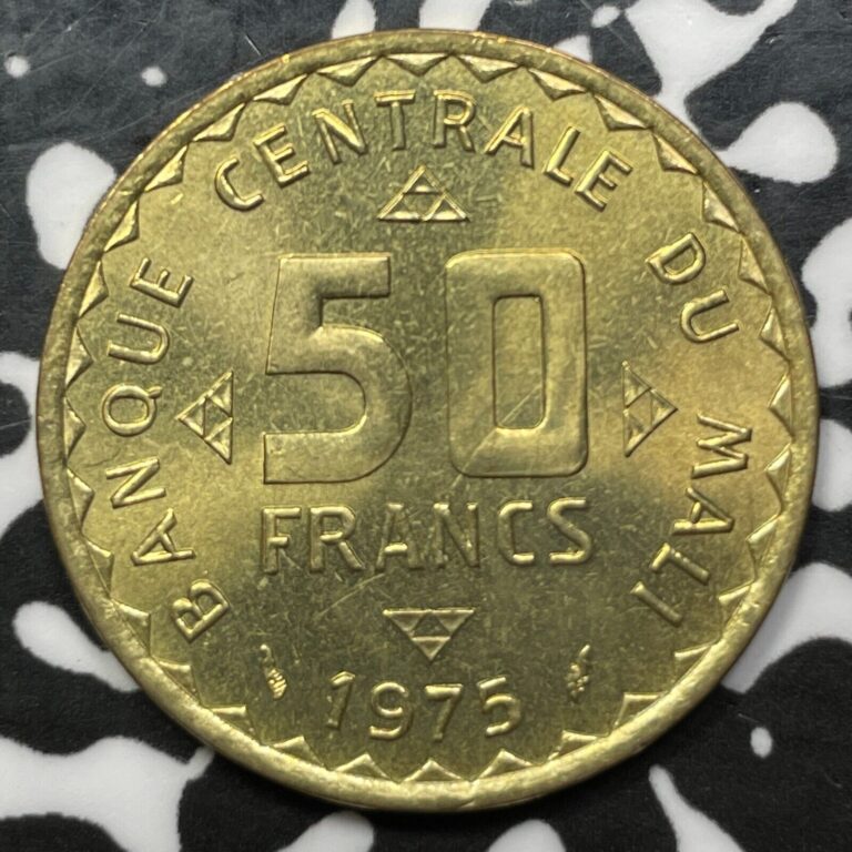 Read more about the article 1975 Mali 50 Francs (4 Available) High Grade! Beautiful! (1 Coin Only)