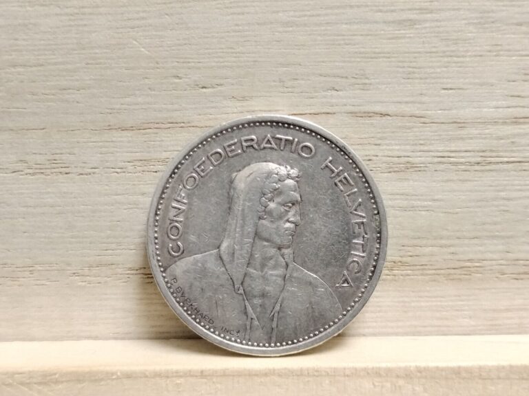 Read more about the article 1931 B 5 Francs Switzerland Silver Coin