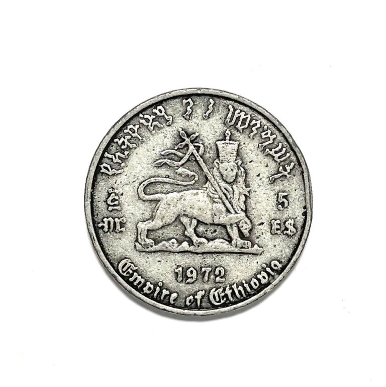 Read more about the article Haile Selassie Silver Commemorative Coin. Ethiopian 5 Dollar Silver Coin  Rare C