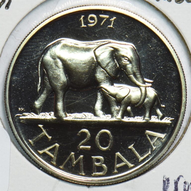 Read more about the article Malawi 1971 20 Tambala Proof Elephant 298987 combine shipping