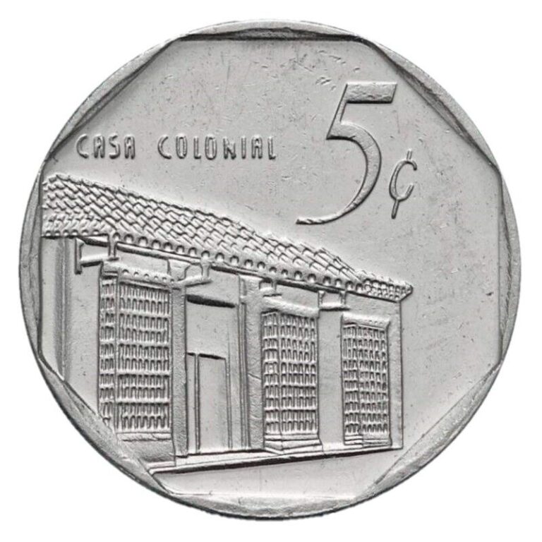 Read more about the article 🇨🇺 C * U – B * A 10 centavos (cents) coin  Casa Colonial  2000