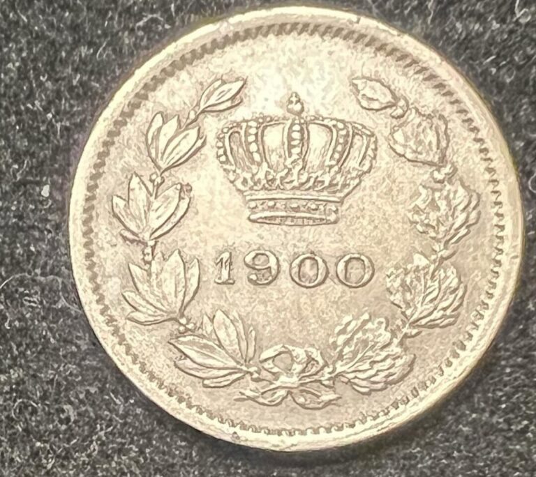 Read more about the article 1900 Romania 5 Bani AU+ Coin F1222