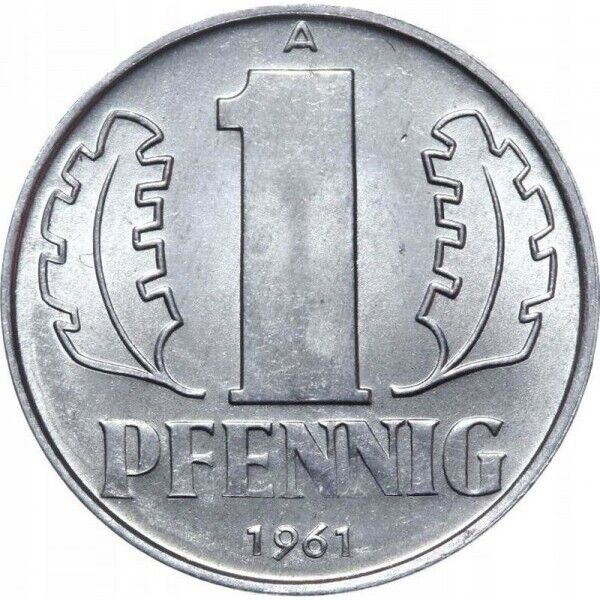 Read more about the article EAST GERMANY (DDR)  1 Pfennig  1961  KM:8.1  UNC World Coin