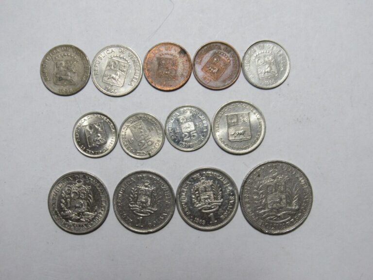 Read more about the article Lot of 13 Different Old Venezuela Coins – 1958 to 1989 – Circulated