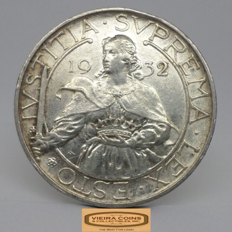 Read more about the article 1932-R San Marino Silver 10 Lire  Mintage of 25 000 Coins – #C34642NQ