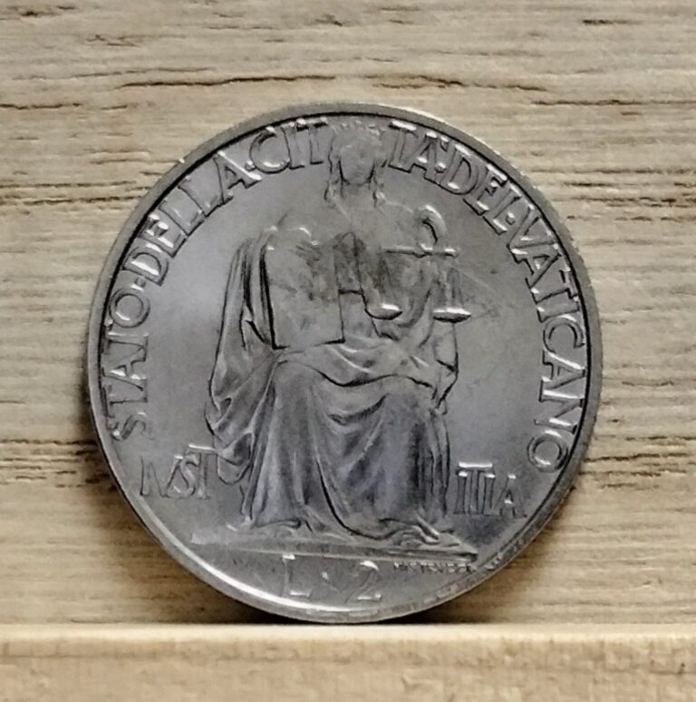 Read more about the article 1942 2 Lira Vatican City Pope Pius XII Coin
