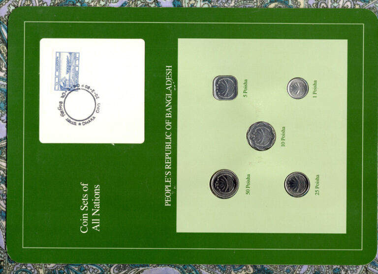 Read more about the article Coin Sets of All Nations Bangladesh 1974-1984 UNC 5  50 Poisha 1980