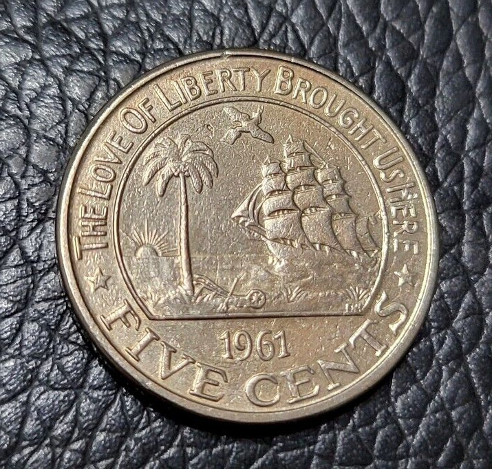 Read more about the article 1961 Liberia 5 Cents Coin