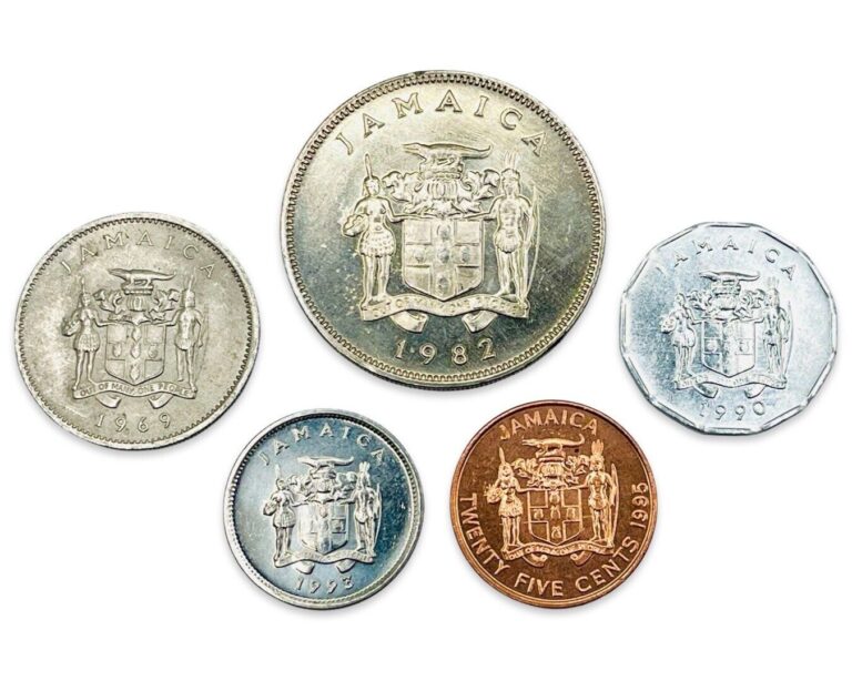 Read more about the article Lot of 5 Different Jamaica Coins with Mixed Dates – Inc 1 Cent FAO #OT020113