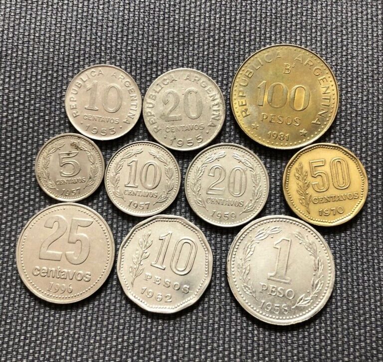 Read more about the article Argentina 🇦🇷 Lot Of 10  World Foreign Coins