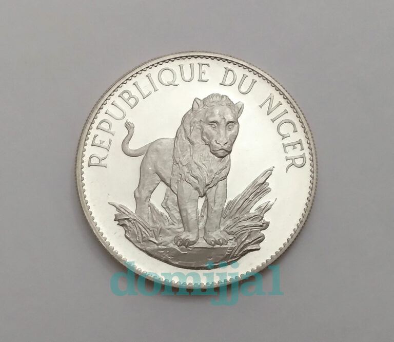 Read more about the article 1968 Niger 10 Francs Silver  Coin  KM #8.1 Proof / Lion