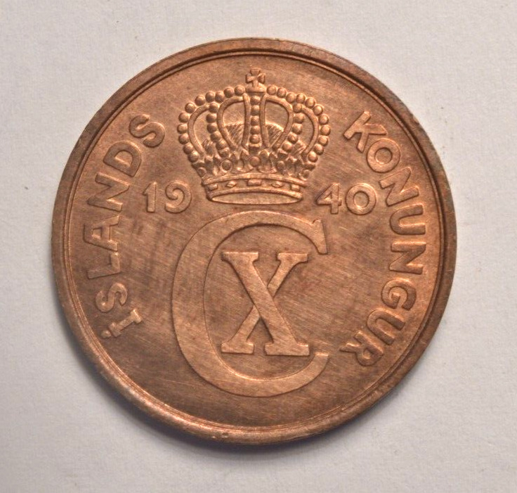 Read more about the article 1940 ICELAND 5 AURAR WORLD COIN